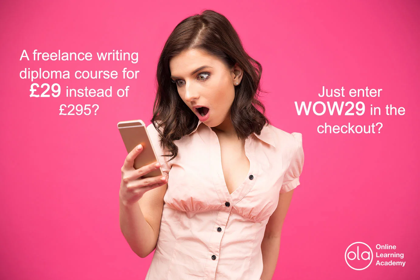 Download a Freelance Writing Diploma Course for £29 instead of £295 today.